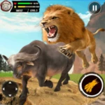 lion simulator animal games 3d android application logo